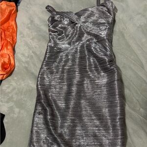Silver party dress